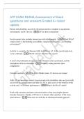 ATP - RESNA Exam questions and answers Graded A&plus; latest update Reading aids for people with visual impairment - - Optical aids &lpar;handheld magnifiers&rpar; - Nonoptical aids &lpar;enlarged print&comma; lamps&rpar; - Electronic aids