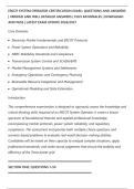 ERCOT SYSTEM OPERATOR CERTIFICATION EXAM&ndash; QUESTIONS AND ANSWERS&NewLine;&vert; VERIFIED AND WELL DETAILED ANSWERS &vert; PLUS RATIONALES &vert; DOWNLOAD&NewLine;AND PASS &vert; LATEST EXAM UPDATE 2026&sol;2027