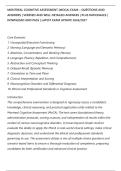 MONTREAL COGNITIVE ASSESSMENT &lpar;MOCA&rpar; EXAM &ndash; QUESTIONS AND&NewLine;ANSWERS &vert; VERIFIED AND WELL DETAILED ANSWERS &vert; PLUS RATIONALES &vert;&NewLine;DOWNLOAD AND PASS &vert; LATEST EXAM UPDATE 2026&sol;2027