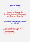 Biology Cell Structure&comma; Biochemical Molecules & Organism Hierarchy Exam Questions & Answers PDF &vert; Complete Practice Test &vert; Latest 2026&ndash;2027