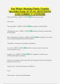 Nan Mckay Housing Choice Voucher &NewLine;Specialist Exam ACTUAL QUESTIONS &NewLine;AND CORRECT ANSWERS