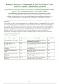 Kentucky Category 3 Ornamental & Turf Pest Control Exam 2026-2027 QUESTIONS AND ANSWERS ALREADY&NewLine;GRADED A&plus;&period; 100&percnt; Verified Solutions &vert; Updated Per Latest Guidelines &vert; Graded A&plus;