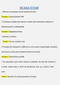 BCaBA Exam &vert; Comprehensive Questions & Answers &vert; Board Certified Assistant Behavior Analyst Full Review