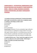 CSOWM MODULE 3 - INTERVENTION&colon; COMPREHENSIVE EXAM REVIEW PROCHASKA AND DICLEMENTE'S TRANSTHEORETICAL MODEL - STAGES OF CHANGE&comma; READINESS ASSESSMENT&comma; CLINICAL INTERVENTIONS&comma; AND OBESITY MANAGEMENT STRATEGIES