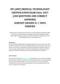 MT &lpar;AMT&rpar; Medical Technologist Certification Exam &lpar;2026&sol;2027&rpar; &ndash; American Medical Technologists Comprehensive Certification Practice Review &vert; 200 Practice Questions with Correct Answers