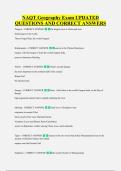 NAQT Geography Exam UPDATED &NewLine;QUESTIONS AND CORRECT ANSWERS