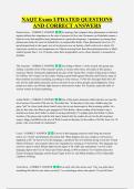 NAQT Exam UPDATED QUESTIONS &NewLine;AND CORRECT ANSWERS