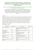 California Custodian Certification Exam 2026-2027 Questions and Answers Already Graded A&plus;&period; 100&percnt; Verified&NewLine;Solutions &vert; Updated Per Latest Guidelines &vert; Graded A&plus;