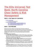 S-Tier 2026&sol;2027 &lpar;North Carolina&rpar; NFHS & NCHSAA Cheer Safety & Risk Management Test Bank &vert; 19&plus; Elite Scenarios&comma; Answers & Rationales