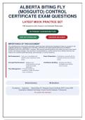 ALBERTA BITING FLY &lpar;MOSQUITO&rpar; CONTROL CERTIFICATE EXAM &vert; 188 Q&A with Rationales &vert; Latest Mock Practice Set