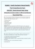 NU664C Family Psychiatric Mental Health I Final Comprehensive Exam 2026&sol;2027 &vert; Newly Released &vert; Actual Exam &vert; 100 Q&A with Rationales &vert; Regis College &vert; Guaranteed Pass - A&plus; Graded&NewLine;&NewLine;