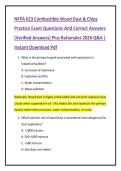 NFPA 623 Combustible Wood Dust & Chips Practice Exam Questions and Correct Answers &lpar;Verified Answers&rpar; Plus Rationales 2026 Q&A