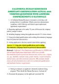 CALIFORNIA HUMAN RESOURCES &NewLine;ASSISTANT CERTIFICATION ACTUAL 2026 &NewLine;VERIFIED QUESTIONS WITH ANSWERS &NewLine;COMPREHENSIVE & RATIONALE
