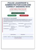 POLICE LEADERSHIP & ADMINISTRATION EXAM - 240 Questions with Correct Answers & Detailed Rationales &vert; Complete Study Guide
