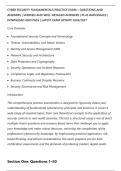 CYBER SECURITY FUNDAMENTALS PRACTICE EXAM &ndash; QUESTIONS AND&NewLine;ANSWERS &vert; VERIFIED AND WELL DETAILED ANSWERS &vert; PLUS RATIONALES &vert;&NewLine;DOWNLOAD AND PASS &vert; LATEST EXAM UPDATE 2026&sol;2027