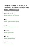 CHEMISTRY&colon; A MOLECULAR APPROACH&NewLine;CHAPTER 25 UPDATED ACTUAL QUESTIONS&NewLine;AND CORRECT ANSWERS