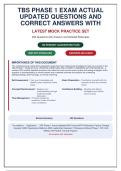 TBS Phase 1 Exam 2026&colon; 250 Actual Questions & Answers with Detailed Rationales &vert; UPDATED&NewLine;&NewLine;