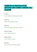 CHEMISTRY 101 UPDATED ACTUAL&NewLine;QUESTIONS AND CORRECT ANSWERS FULL&NewLine;SOLUTION&NewLine;