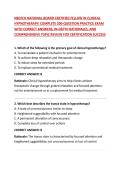 NBCFCH NATIONAL BOARD CERTIFIED FELLOW IN CLINICAL HYPNOTHERAPY&colon; COMPLETE 200-QUESTION PRACTICE EXAM WITH CORRECT ANSWERS&comma; IN-DEPTH RATIONALES&comma; AND COMPREHENSIVE TOPIC REVIEW FOR CERTIFICATION SUCCESS 