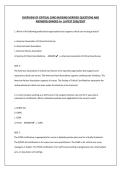 OVERVIEW OF CRITICAL CARE NURSING&vert;VERIFIED QUESTIONS AND ANSWERS&vert;GRADED A&plus; &vert;LATEST 2026&sol;2027