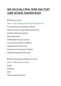 NUR 355 EXAM 3 FINAL PAPER 2026 STUDY&NewLine;GUIDE DETAILED ANSWERS READY