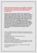 INTRO TO EXPLOSIVE SAFETY MANAGEMENT &lpar;AMMO 107&rpar; &NewLine;EXAM 200 ACTUAL QUESTIONS AND CORRECT ANSWERS &NewLine;WITH RATIONALE LAT
