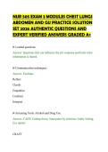 NUR 505 EXAM 3 MODULES CHEST LUNGS&NewLine;ABDOMEN AND GU PRACTICE SOLUTION&NewLine;SET 2026 AUTHENTIC QUESTIONS AND&NewLine;EXPERT VERIFIED ANSWERS GRADED A&plus;&NewLine;