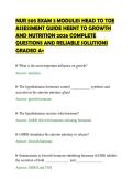 NUR 505 EXAM 3 MODULES HEAD TO TOE&NewLine;ASSESSMENT GUIDE HEENT TO GROWTH&NewLine;AND NUTRITION 2026 COMPLETE&NewLine;QUESTIONS AND RELIABLE SOLUTIONS&NewLine;GRADED A&plus;