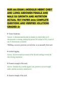 NUR 505 EXAM 3 MODULES HEENT CHEST&NewLine;AND LUNGS ABDOMEN FEMALE AND&NewLine;MALE GU GROWTH AND NUTRITION&NewLine;ACTUAL TEST PAPER 2026 COMPLETE&NewLine;QUESTIONS AND VERIFIED SOLUTIONS&NewLine;GRADED A&plus;&NewLine;