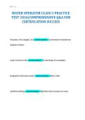 WATER OPERATOR CLASS 3-PRACTICE&NewLine;TEST 2026&vert;COMPREHENSIVE Q&A FOR&NewLine;CERTIFICATION SUCCESS