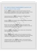 C722 Project Management PreAssessment Exam questions and answers Graded A&plus;