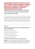 TENNESSEE CATEGORY C6 RIGHT-OF-WAY PEST CONTROL EXAM 2026&sol;2027 &vert; VERIFIED QUESTIONS & CORRECT ANSWERS WITH DETAILED RATIONALES &vert; COMPLETE CERTIFICATION STUDY GUIDE
