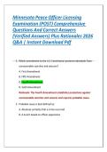 Minnesota Peace Officer Licensing Examination &lpar;POST&rpar; Comprehensive Questions And Correct Answers &lpar;Verified Answers&rpar; Plus Rationales 2026 Q&A &vert; Instant Download Pdf 