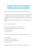 Security Practice Test Exam with Verified Questions and Answers