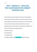 PECT - MODULE 3 - PRACTICE&NewLine;TEST QUESTIONS WITH CORRECT&NewLine;ANSWERS 2026