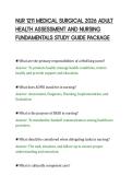 NUR 1211 MEDICAL SURGICAL 2026 ADULT&NewLine;HEALTH ASSESSMENT AND NURSING&NewLine;FUNDAMENTALS STUDY GUIDE PACKAGE&NewLine;