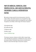 NUR 1211 MEDICAL SURGICAL 2026&NewLine;NEUROLOGICAL AND MUSCULOSKELETAL&NewLine;DISORDERS CLINICAL INTERVENTION&NewLine;NOTES