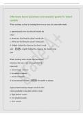 CNA State Exam questions and answers grade A&plus; latest&NewLine;update&NewLine;When assisting a client in learning how to use a cane&comma; the nurse aide stands&NewLine;a&period; approximately two feet directly behind the&NewLine;client&period;&NewLine;b&period; about one foot from the client's weak side&period;&NewLine;c&period; a