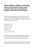 NUR 1211 MEDICAL SURGICAL 2026 RENAL&NewLine;AND FLUID ELECTROLYTE IMBALANCE&NewLine;NURSING CARE PRACTICE RESOURCE