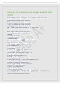 CNA State Exam questions and answers grade A&plus; latest&NewLine;update&NewLine;When assisting a client in learning how to use a cane&comma; the nurse aide stands&NewLine;a&period; approximately two feet directly behind the&NewLine;client&period;&NewLine;b&period; about one foot from the client's weak side&period;&NewLine;c&period; a