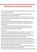 NCTI Comprehensive Exam&colon; Troubleshooting Advanced Services &ndash; Practice Questions and Verified Answers 2026&sol;2027
