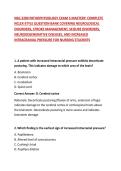 NSG 3280 PATHOPHYSIOLOGY EXAM 3 MASTERY&colon; COMPLETE NCLEX-STYLE QUESTION BANK COVERING NEUROLOGICAL DISORDERS&comma; STROKE MANAGEMENT&comma; SEIZURE DISORDERS&comma; NEURODEGENERATIVE DISEASES&comma; AND INCREASED INTRACRANIAL PRESSURE FOR NURSING STUDENTS