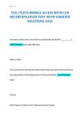 TCIC&sol;TLETS MOBILE ACCESS WITH CCH&NewLine;RECERTIFICATION TEST WITH VERIFIED&NewLine;SOLUTIONS 2026