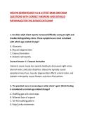 HESI PN GERONTOLOGY V1 & V2 TEST BANK 200 EXAM QUESTIONS WITH CORRECT ANSWERS AND DETAILED RATIONALES FOR THE EVOLVE EXIT EXAM