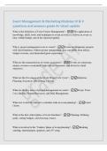 Event Management & Marketing Modules IV & V&NewLine;questions and answers grade A&plus; latest update&NewLine;What is the definition of Event Project Management&quest; - The application of&NewLine;knowledge&comma; skills&comma; tools&comma; and techniques to event activities to deliver an event on&NewLine;time&comma;