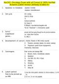 Nur242&colon; Oncology Exam with all Correct & 100&percnt; Verified Answers &vert;Latest Version &vert;Already Graded A&plus;