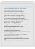 Event Management Structure&comma; Planning&comma; and Leadership&NewLine;questions and answers grade A&plus; latest update&NewLine;What is the primary responsibility of an Event Manager&quest;&NewLine;To plan and organize events and meetings for the organization&period;&NewLine;What activities are included in th