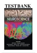 Neuroscience 6th Edition by Purves complete  with verified questions and answers for 2025&sol;2026 study and exam preparation