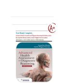 TEST BANK FOR Advanced Health Assessment and Diagnostic Reasoning 5th Edition by Jacqueline Rhoads&comma; Sandra Wiggins Petersen ISBN&colon;978-1284295306 COMPLETE GUIDE ALL CHAPTERS COVERED 100&percnt; VERIFIED A&plus; GRADE ASSURED&excl;&excl;&excl;&excl;NEW LATEST UPDATE&excl;&excl;&excl;&excl;&excl;