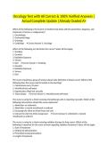 Oncology Test with All Correct & 100&percnt; Verified Answers &vert;Actual Complete Update &vert;Already Graded A&plus;